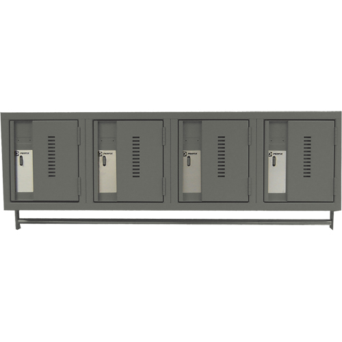 Wall Hung Lockers - Heavy Duty, Bank of 4, 18" x 12" x 12", Steel Ontario Packaging