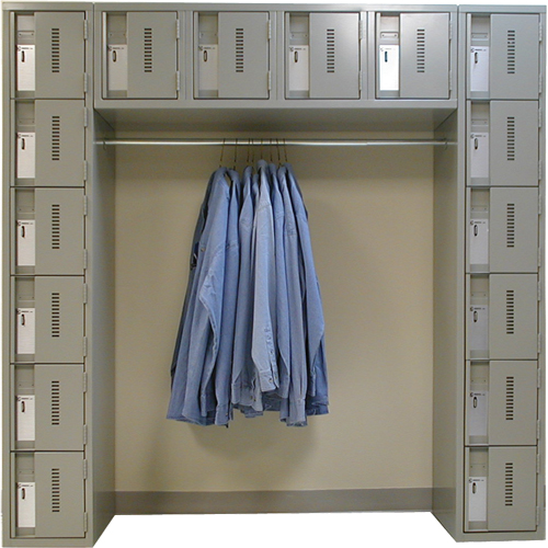 Archettes Concorde Heavy Duty Lockers, 16 -tier, Bank of 3, 18" x 72" x 72", Steel Ontario Packaging