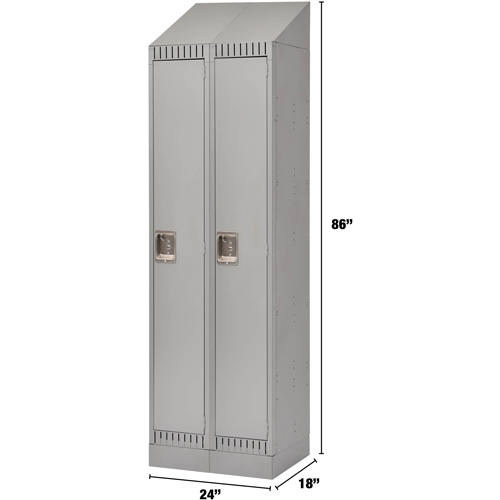 Casiers, Bloc de 2, 24" x 18" x 86", Acier, Gris, D&eacute;mont&eacute; Ontario Packaging