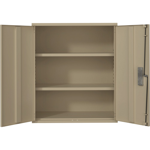 Lo-Boy Storage Cabinet, Steel, 2 Shelves, 40" H x 36" W x 18" D, Beige Ontario Packaging