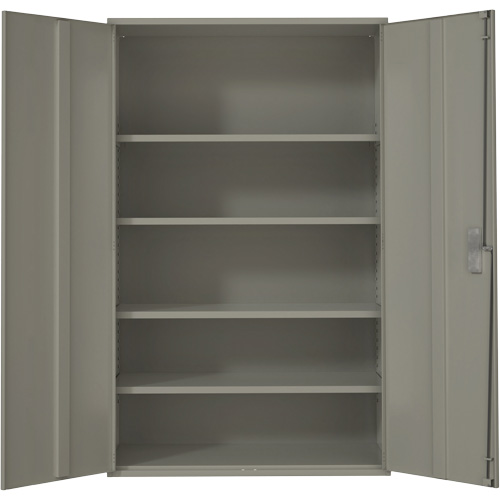 Armoire de rangement Hi-Boy tr&egrave;s large, Acier, 4 Tablettes, 72" h x 48" la x 24" P, Gris Ontario Packaging