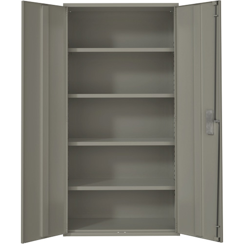 Armoire de rangement Hi-Boy, Acier, 4 Tablettes, 72" h x 36" la x 18" P, Gris Ontario Packaging