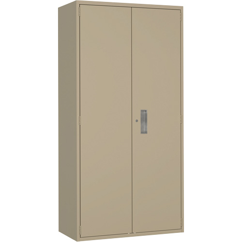 Armoire de rangement Hi-Boy, Acier, 4 Tablettes, 72" h x 36" la x 18" P, Beige Ontario Packaging