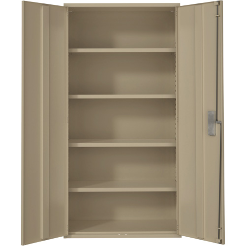 Armoire de rangement Hi-Boy, Acier, 4 Tablettes, 72" h x 36" la x 18" P, Beige Ontario Packaging