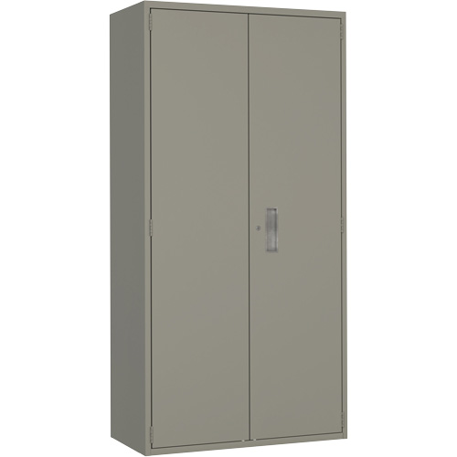 Armoire de rangements combin&eacute;s, Acier, 6 Tablettes, 72" h x 36" la x 18" P, Gris Ontario Packaging