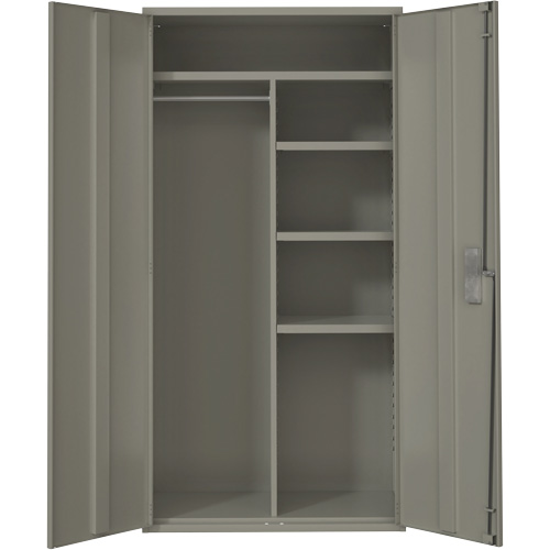 Armoire de rangements combin&eacute;s, Acier, 6 Tablettes, 72" h x 36" la x 18" P, Gris Ontario Packaging