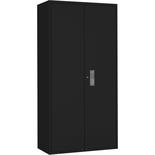 Armoire de rangements combin&eacute;s, Acier, 6 Tablettes, 72" h x 36" la x 18" P, Noir Ontario Packaging