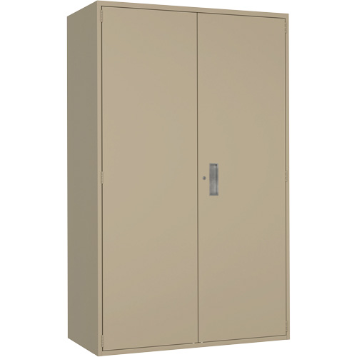 Armoire de rangement Hi-Boy tr&egrave;s large, Acier, 4 Tablettes, 72" h x 48" la x 24" P, Beige Ontario Packaging