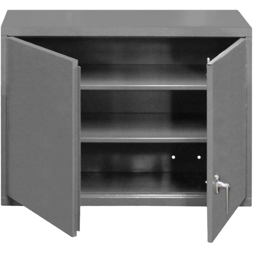 Armoire murale, 27" h x 29-7/8" la x 13-11/16" p, 2 tablettes, Acier, Gris Ontario Packaging
