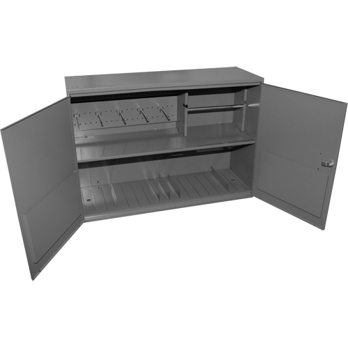 Armoire pour accessoires abrasifs, Acier, 2 tiroirs, 33-3/4" x 11-7/8" x 23-7/8", Gris Ontario Packaging