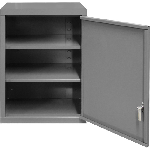 Armoire murale, 27" h x 13-11/16" la x 18" p, 2 tablettes, Acier, Gris Ontario Packaging