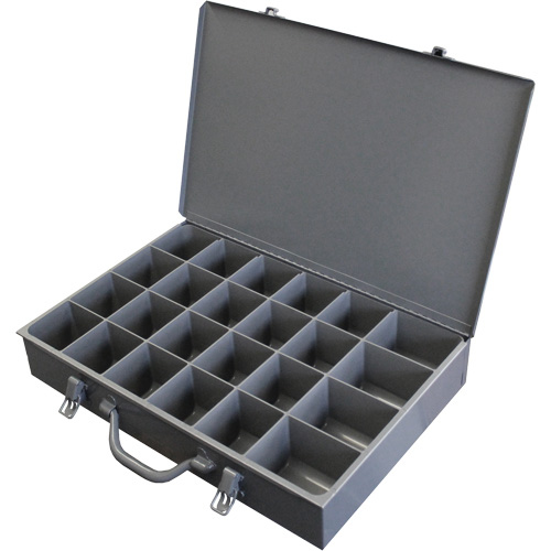 Steel Scoop Compartment Boxes, 17.875" W x 12" D x 3" H, 24 Compartments Ontario Packaging