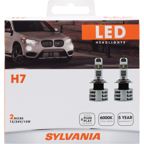 Ampoule pour feu avant H7, DEL, 13,2 W/17 W, Blanc Ontario Packaging