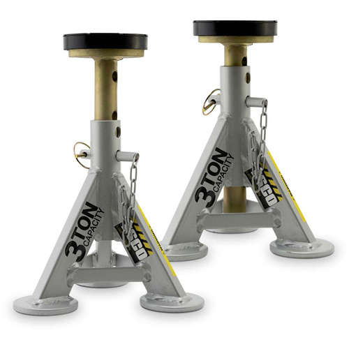 Performance Shorty Low Profile Jack Stands, 3 tons Capacity, 11" - 17" H Ontario Packaging