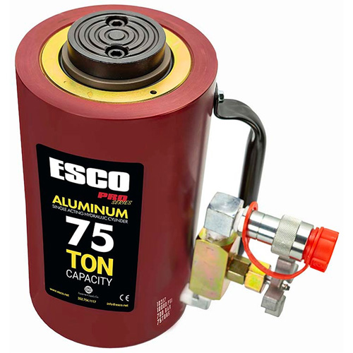 Heavy-Duty Hydraulic Cylinder, 6" Stroke, 75 Ton(s) Capacity, 10000 PSI Ontario Packaging