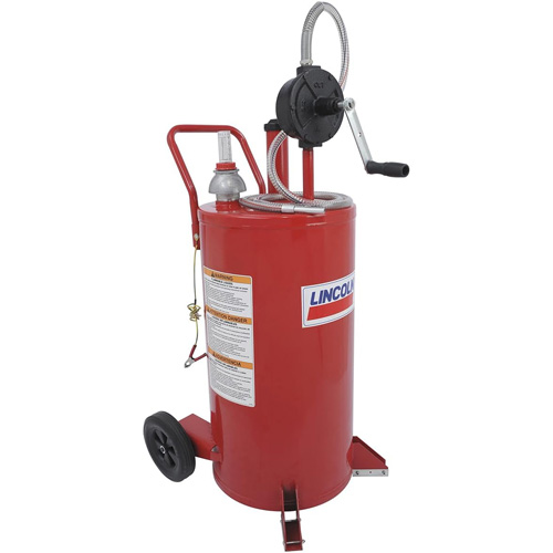 25-Gallon Steel Fuel Caddy with 2-Way Rotary Pump Ontario Packaging