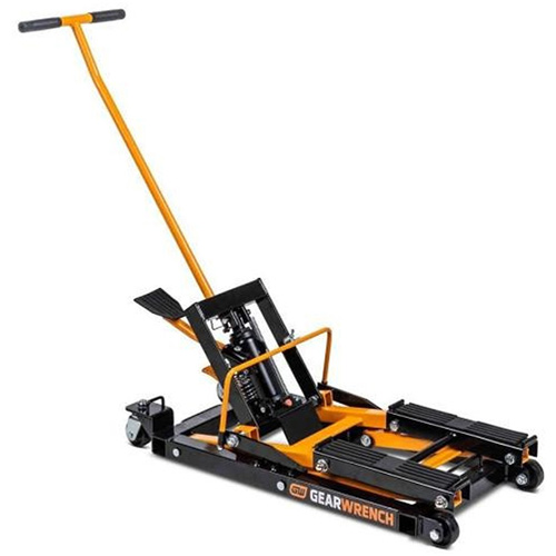 ATV and Motorcycle Jack, 0.75 Ton(s) Capacity, 4-2/3" Lowered, 14-1/2" Raised, Manual Hydraulic Ontario Packaging