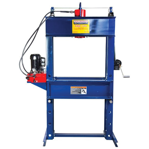Double Acting Shop Press with Electric Pump, 100 tons Capacity Ontario Packaging