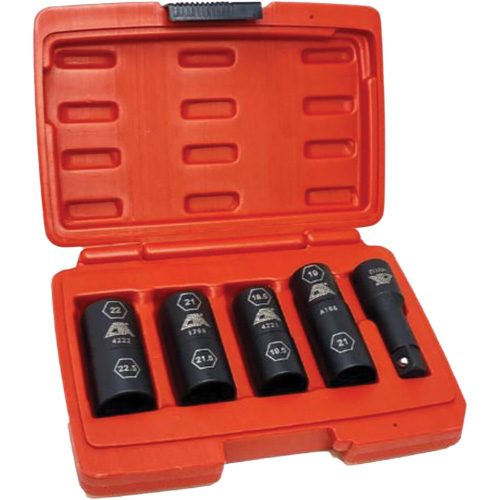Flip Socket Kit, 5 Pieces, 1/2" Drive Size Ontario Packaging