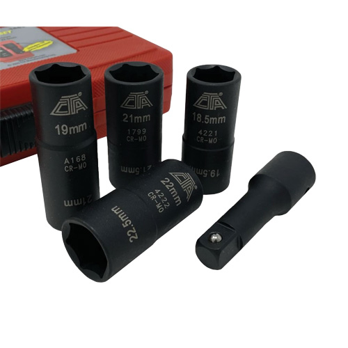 Flip Socket Kit, 5 Pieces, 1/2" Drive Size Ontario Packaging
