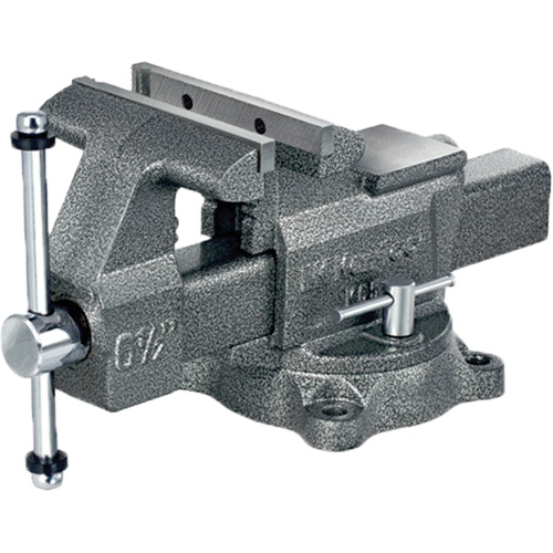 K65 Professional Workshop Vise, 6-1/2" Jaw Width, 3-7/8" Throat Depth, Swivel Base Ontario Packaging