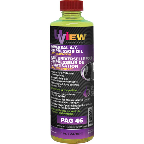Universal PAG 46 Oil with A/C ExtenDye, 237 ml, Bottle Ontario Packaging