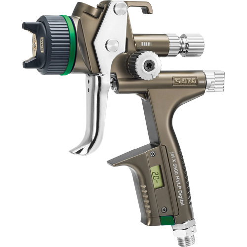 Pistolet de peinture de premi&egrave;re qualit&eacute; pour peinture automobile avec psi num&eacute;rique X5500 HVLP 1,4 I RPS D, Entr&eacute;e d'air 1/4" NPT, 15,19 pi³/min, Capacit&eacute; 0,6 L/0,9 L, 0,17 psi Ontario Packaging