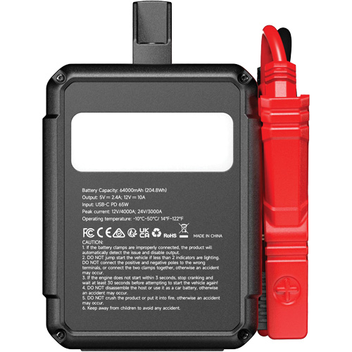 Survolteur V4000 HD 12 V/24 V 4000 A Ontario Packaging