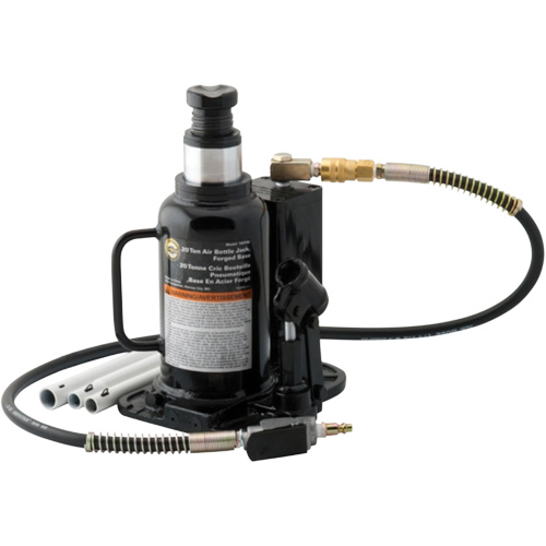 Air Actuated Bottle Jack, 20 Ton(s), Air Hydraulic, 18-3/4" Raised Height Ontario Packaging