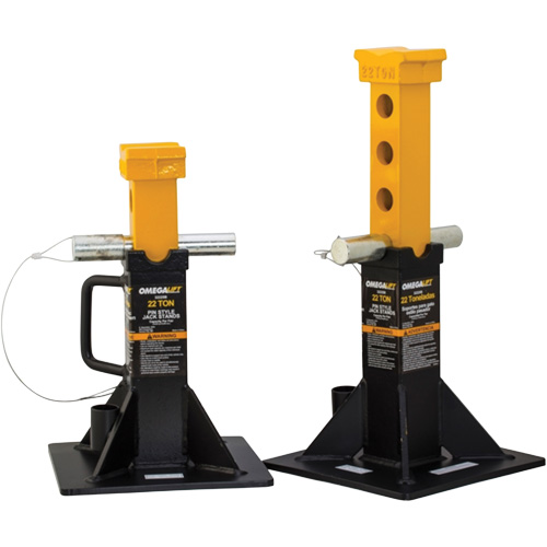 Heavy-Duty Jack Stand, Locking Pin, 22 Tons Capacity, 12-1/4" - 19-7/8" H Ontario Packaging