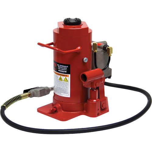 Cric-bouteille hydraulique de hauteur standard, 20 tonne(s), Air comprim&eacute;/hydraulique, 20-1/2" Hauteur &eacute;lev&eacute;e Ontario Packaging