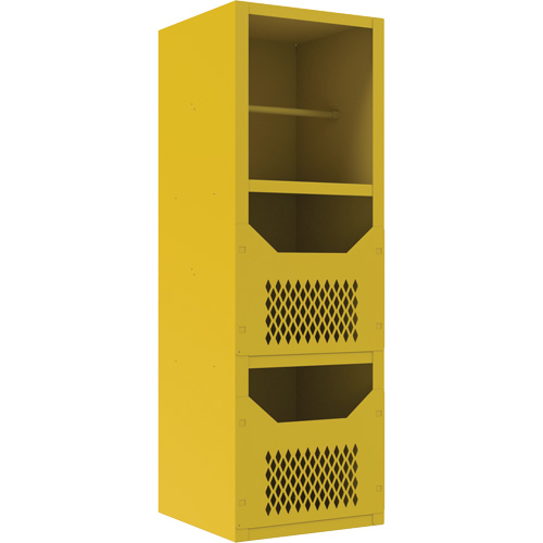 Armoire pour le contr&ocirc;le des d&eacute;versements, 1 Tablettes, 72" h x 24" la x 24" p, Acier, Jaune Ontario Packaging