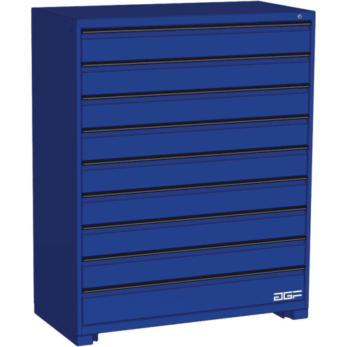 Modular Drawer Cabinet, 9 Drawers, 48" W x 24" D x 60" H, Blue Ontario Packaging