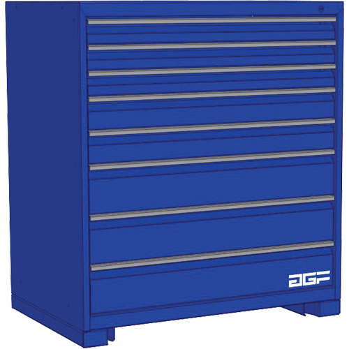 Modular Drawer Cabinet, 8 Drawers, 36" W x 28" D x 40" H, Blue Ontario Packaging