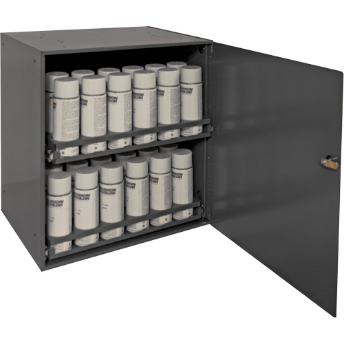 Armoire de rangement pour contenants a&eacute;rosol, Acier, 21-7/8" h x 15-15/16" la x 20-5/16" P, Gris Ontario Packaging