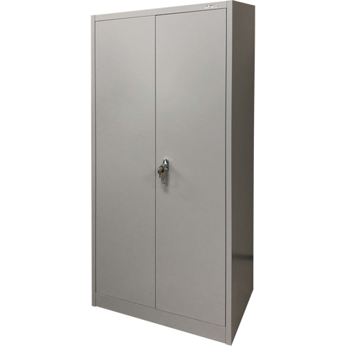 Storage Cabinet, Steel, 4 Shelves, 66" H x 30" W x 15" D, Grey Ontario Packaging