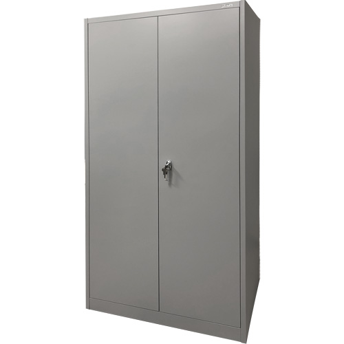 Armoire de rangement, Acier, 4 Tablettes, 78" h x 36" la x 24" P, Gris Ontario Packaging