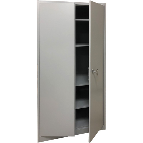 Armoire de rangement, Acier, 4 Tablettes, 78" h x 36" la x 24" P, Gris Ontario Packaging