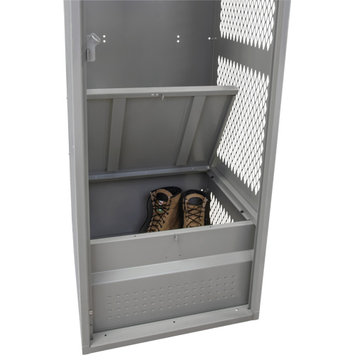 Gear Locker, Steel, 24" W x 24" D x 72" H, Grey Ontario Packaging