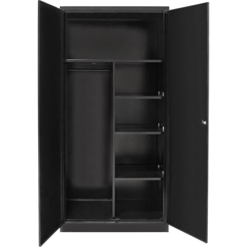 Combination Storage Cabinet, 36" W x 18" D x 72" H, Black Ontario Packaging