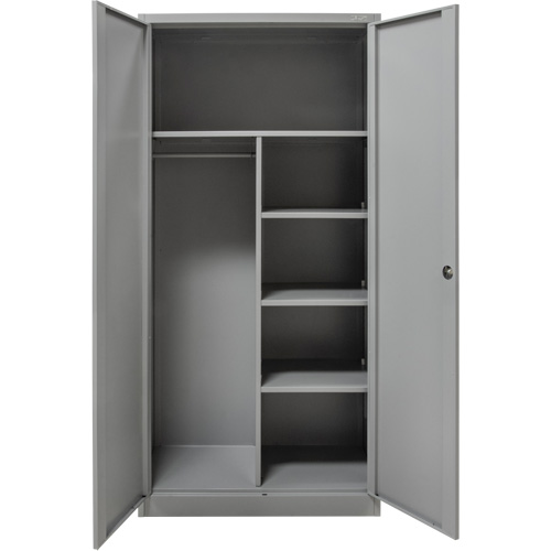 Combination Storage Cabinet, 36" W x 18" D x 72" H, Grey Ontario Packaging