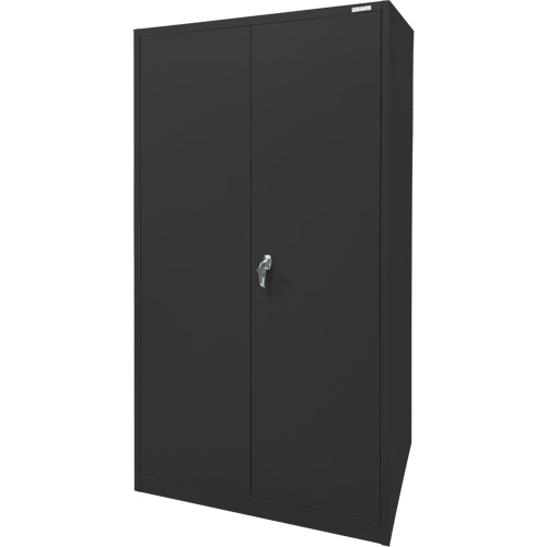 Armoire d'entreposage, Acier, 4 Tablettes, 78" h x 36" la x 24" P, Noir Ontario Packaging