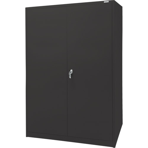 Armoire d'entreposage, Acier, 4 Tablettes, 78" h x 48" la x 24" P, Noir Ontario Packaging