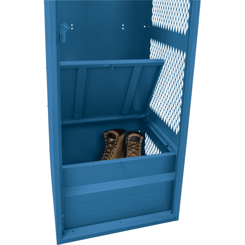 Gear Locker, Steel, 24" W x 18" D x 72" H, Dark Blue Ontario Packaging