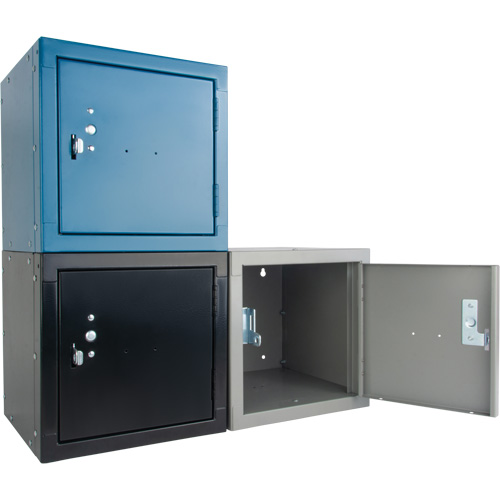 Casier cubique empilable, 12" x 12" x 12", Acier, Gris, D&eacute;mont&eacute; Ontario Packaging