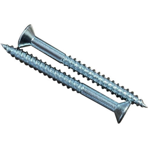 Flat SOC Wood Screws, #10 x 2" L, Zinc Plated Ontario Packaging