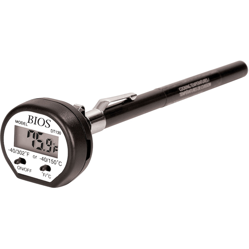 Stem Thermometers, Contact, Digital, -40.0-302.0°F (-40.0-150.0°C) Ontario Packaging
