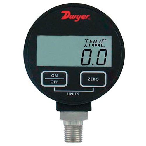 Pressure Gauge, 2-31/50" , 200 psi, Bottom Mount, Digital Ontario Packaging