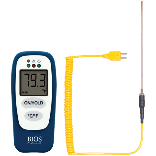 Food Thermometer with HACCP Check, Contact, Digital, -83.2 - 1999°F (-64 to 1400°C) Ontario Packaging