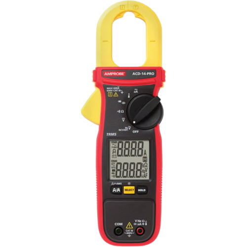 ACD-14-PRO Clamp-On TRMS Multimeter with Dual Display, AC/DC Voltage, AC Current Ontario Packaging